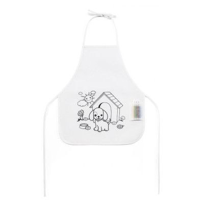 NILO. Children's apron for colouring in non-woven (80 g/m²)